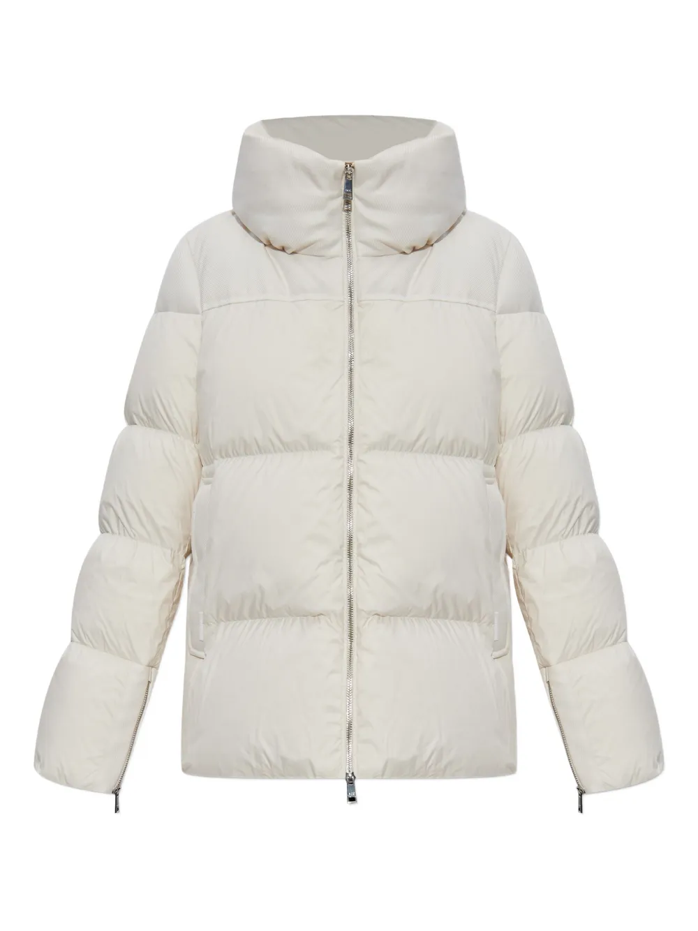Add Funnel-neck padded jacket | White | Image 1
