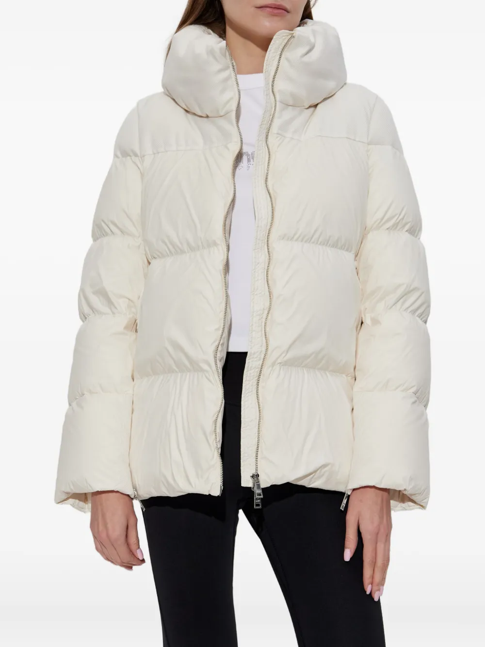 Add Funnel-neck Ped Jacket In White