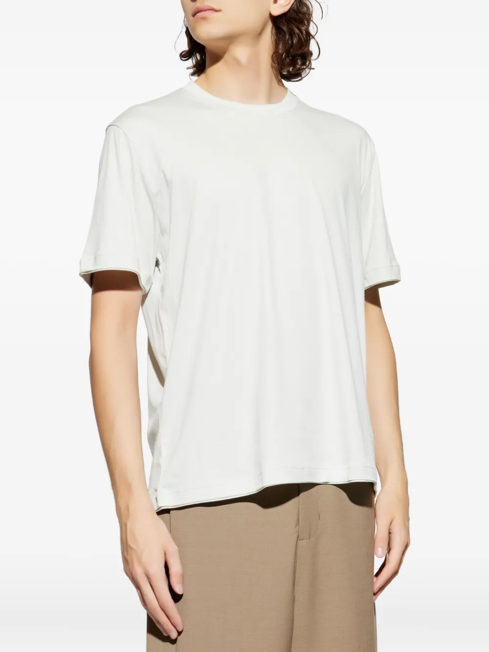 Eleventy T-shirt met ronde hals en logo Wit