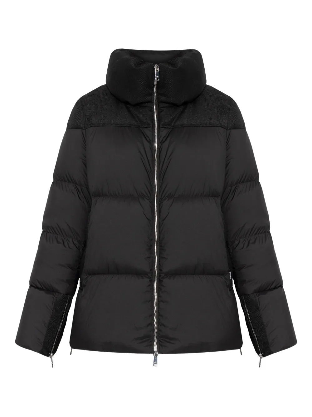 Add veste zippée à col montant | noir | Image 1