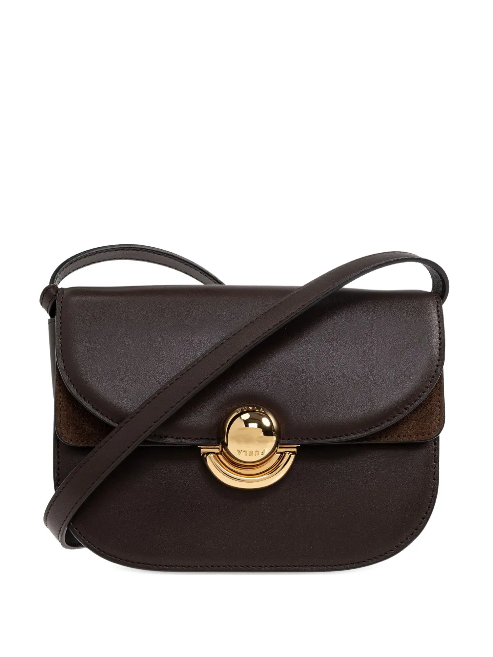 Furla Mini Sfera Flap Cross Body Bag In Brown