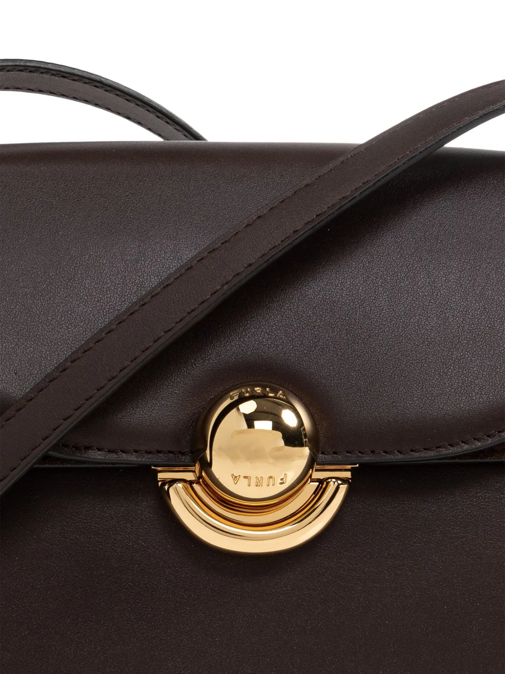 Furla Mini Sfera Flap Cross Body Bag In Brown