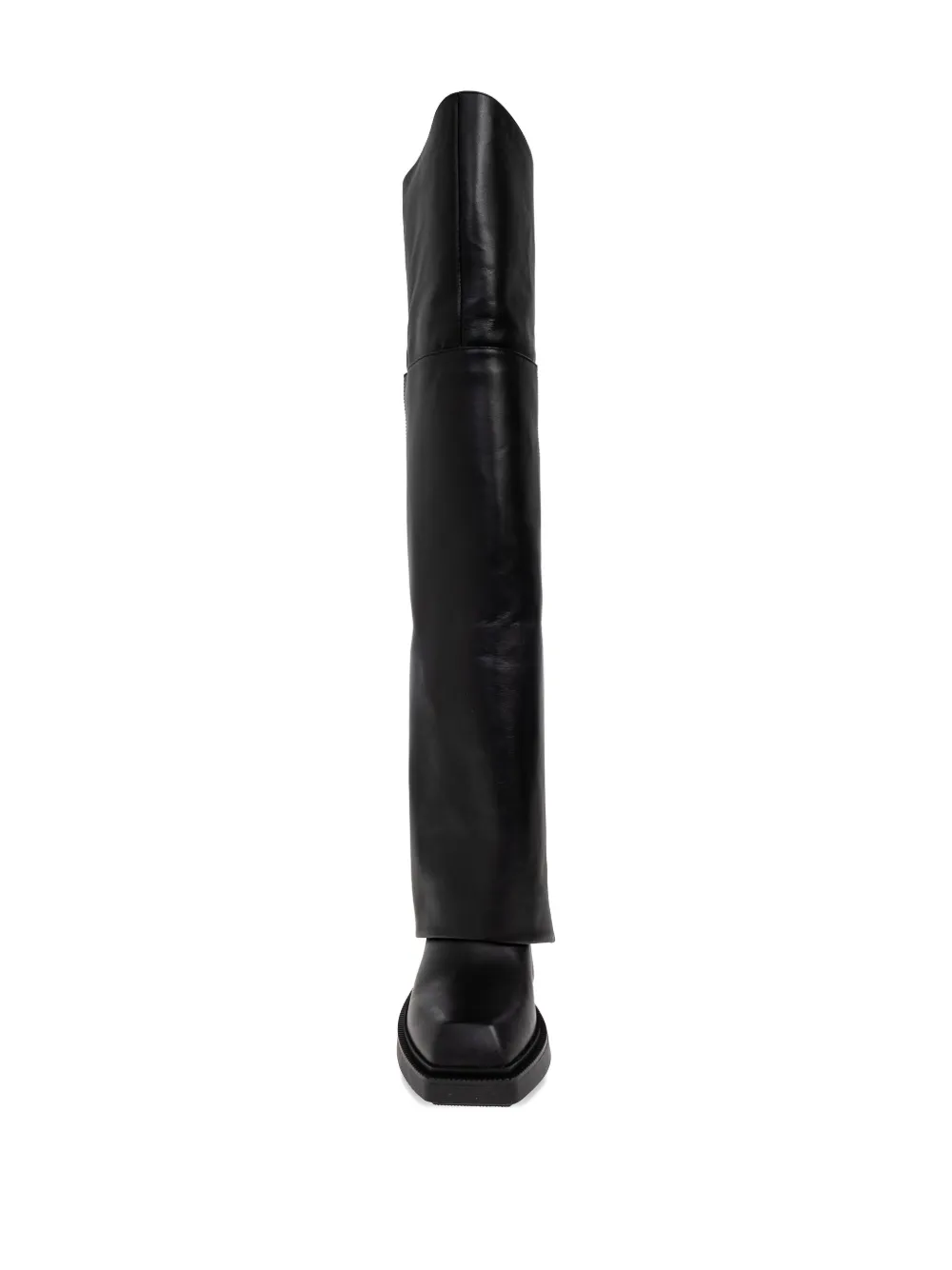 Vic Matie Square-toe Leather Boots In Black