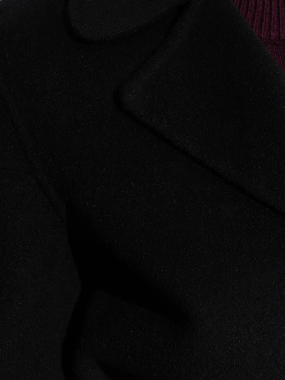 Add Single-breasted Coat In Black