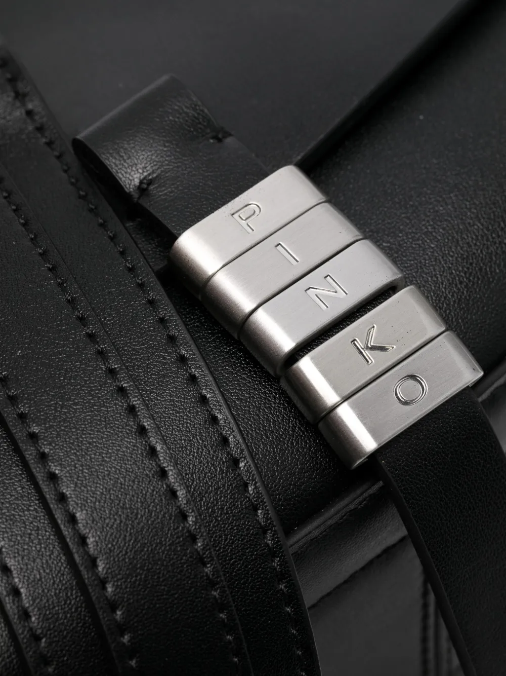 PINKO Leren crossbodytas Zwart