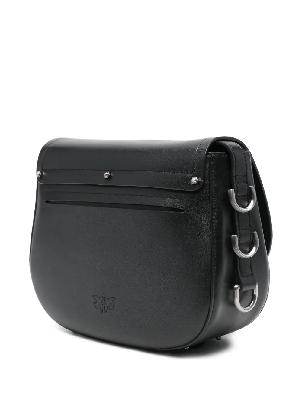 PINKO Leren crossbodytas Zwart