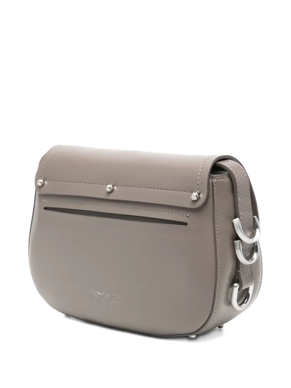 Pinko Leather Cross Body Bag In Brown