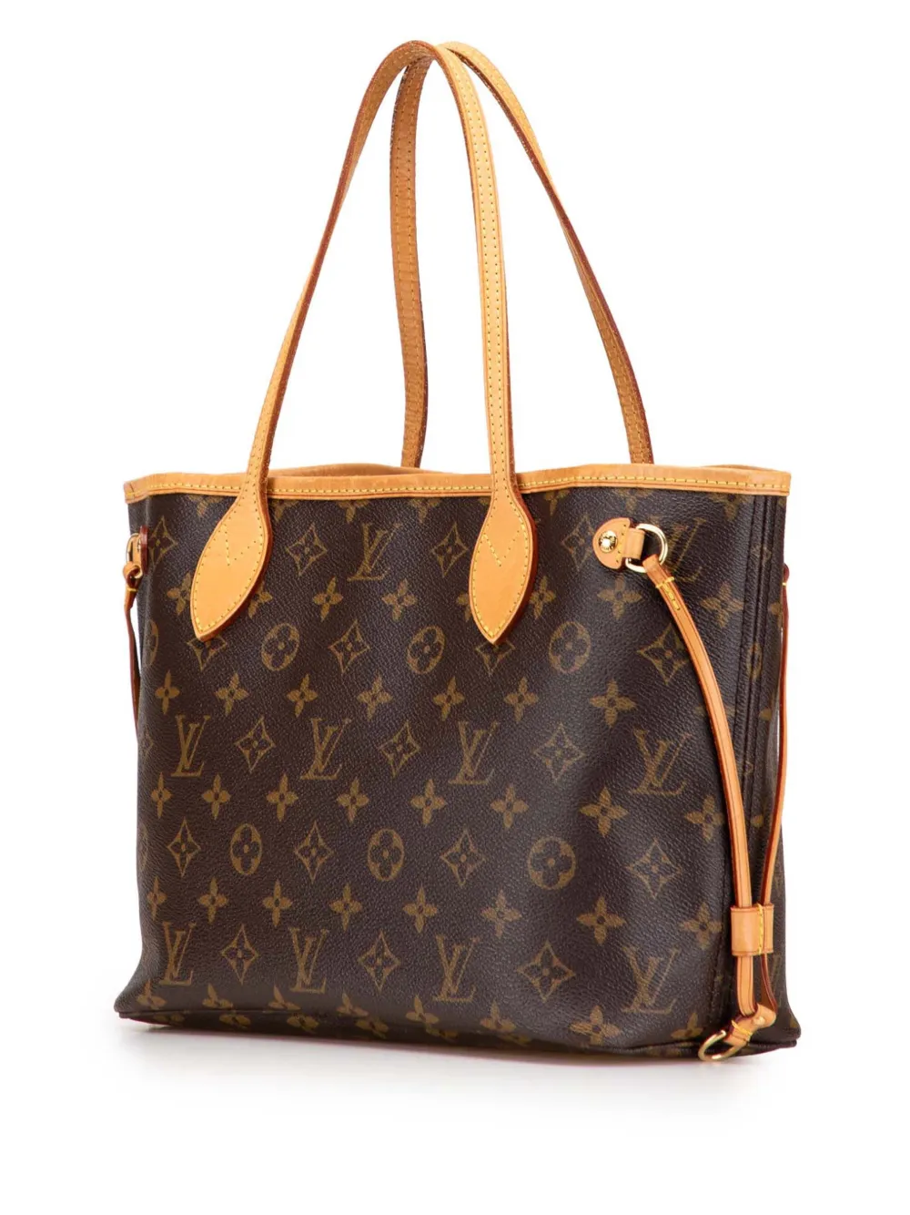 Pre-owned Louis Vuitton 2007 Monogram Neverfull Pm Tote Bag In Brown