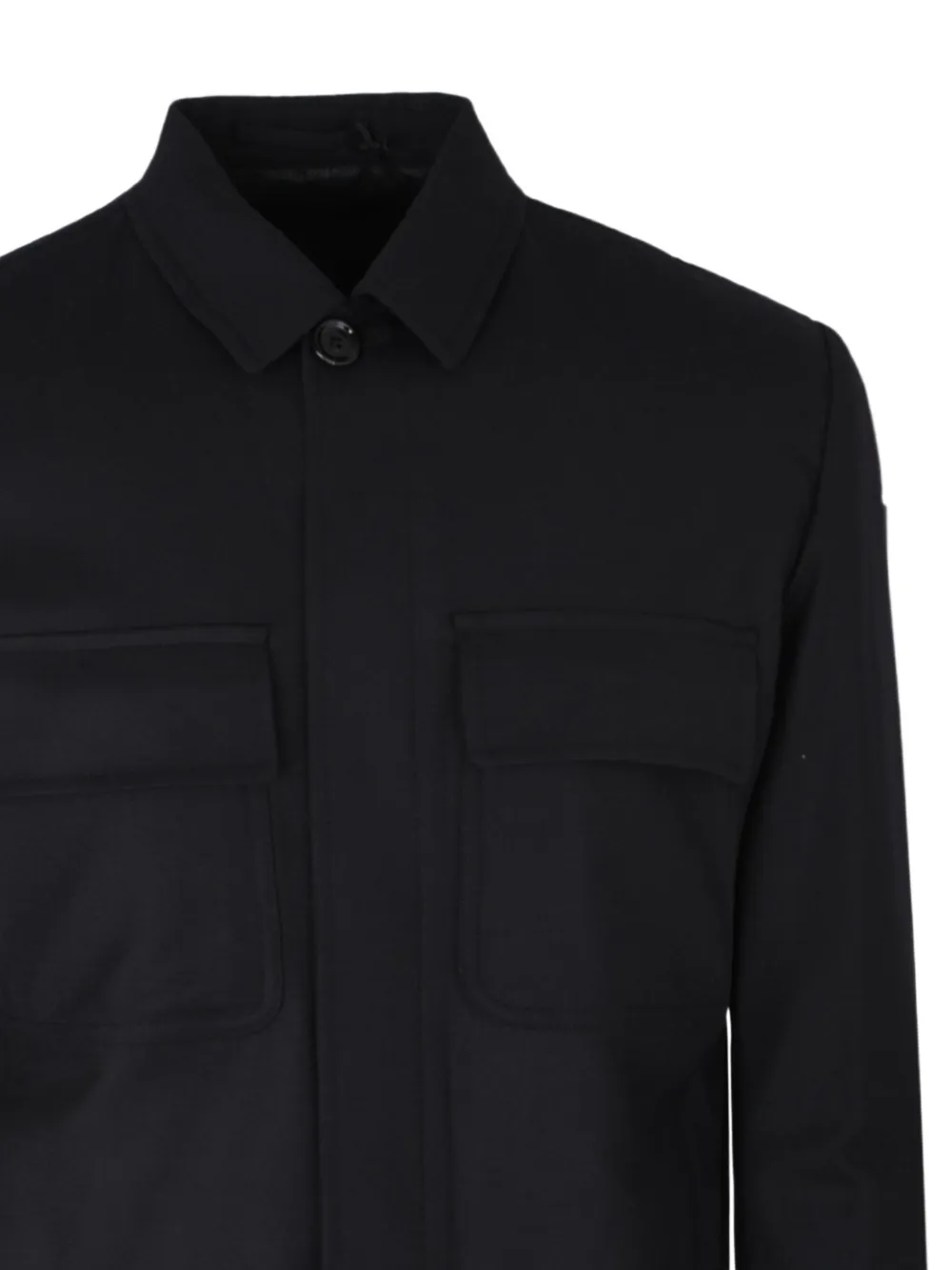 Lardini Pocket Shirt Jacket In Black