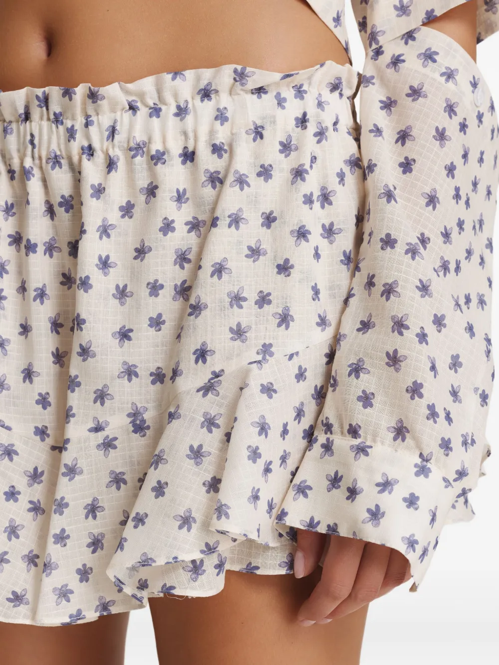 Ruffled Floral Shorts
