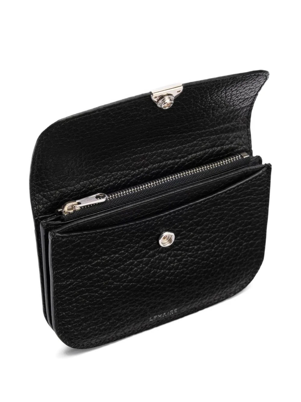 Lemaire Logo-detail Leather Wallet In Black
