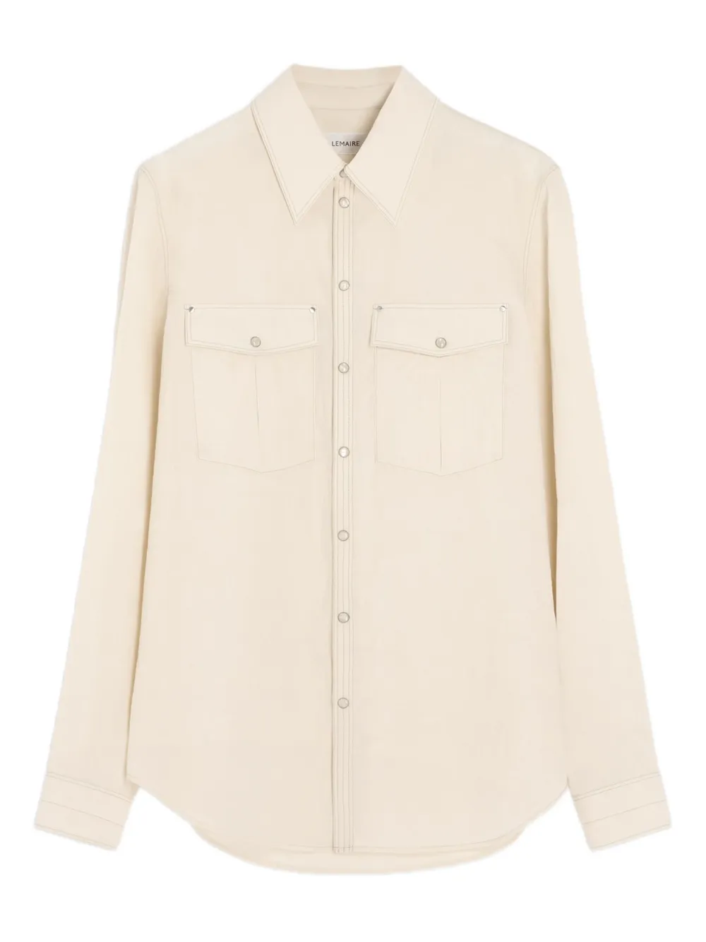 LEMAIRE chest-pocket long-sleeve shirt - Toni neutri
