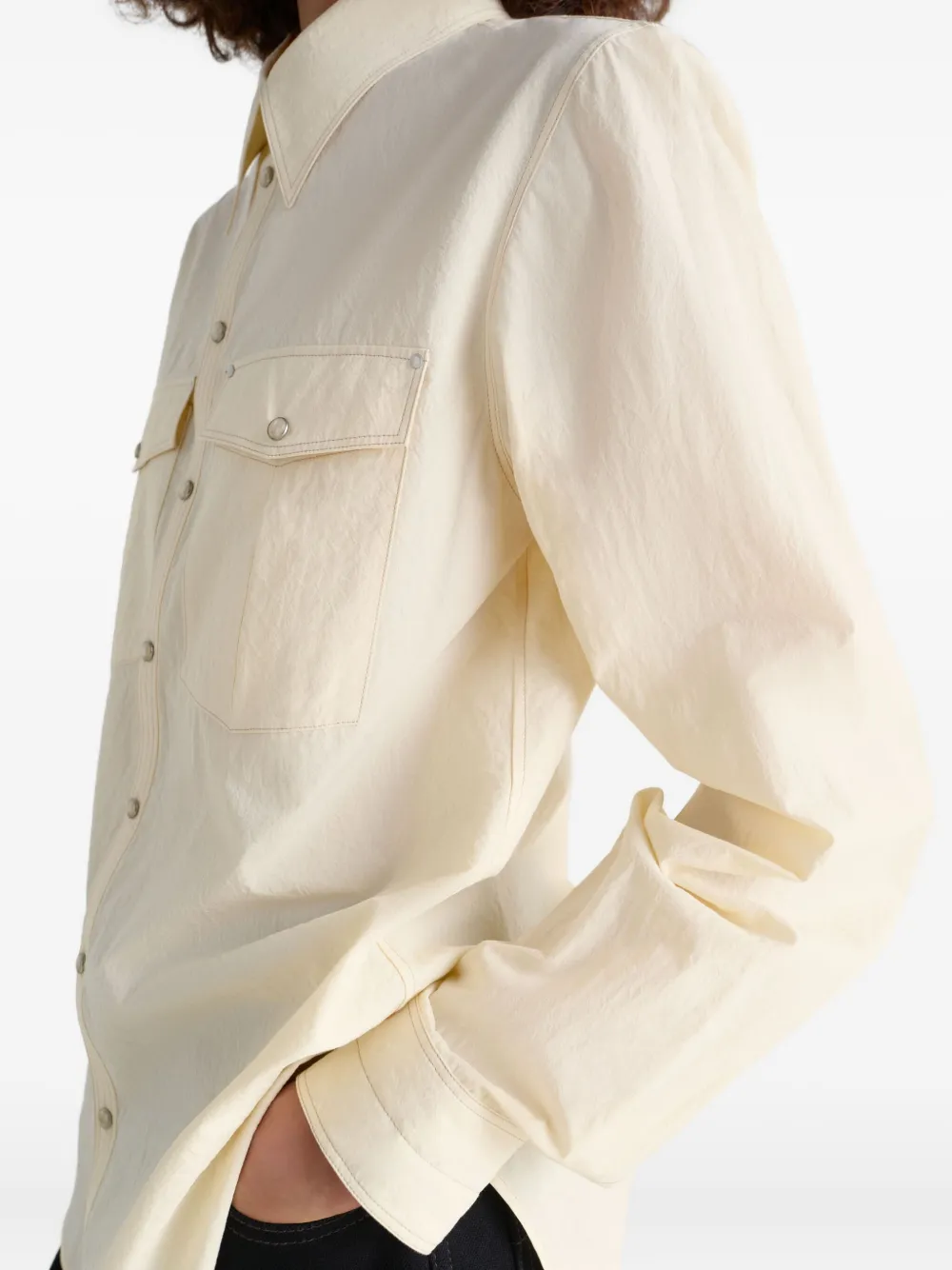 LEMAIRE Blouse met borstzak Beige