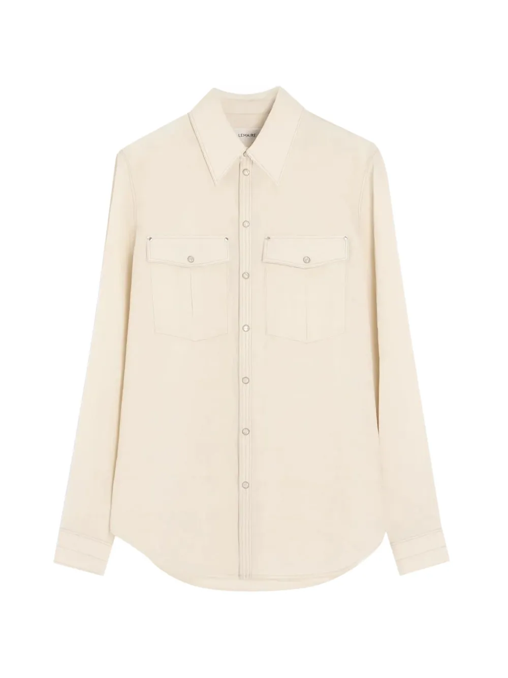 LEMAIRE chest-pocket long-sleeve shirt - Nude