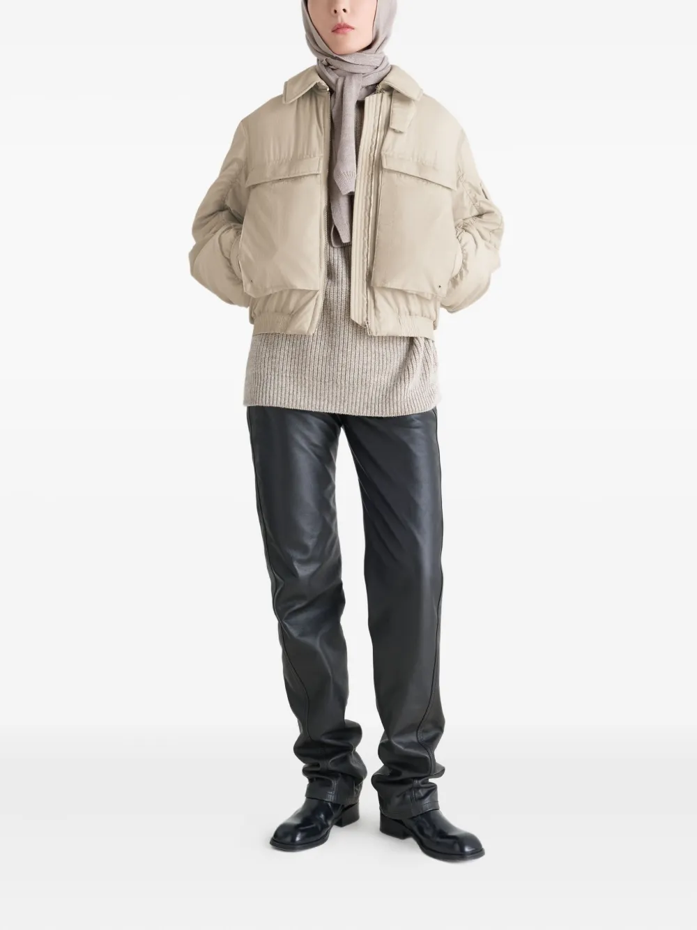 LEMAIRE detachable-collar zip-up puffer jacket | Down Jackets | Image 2