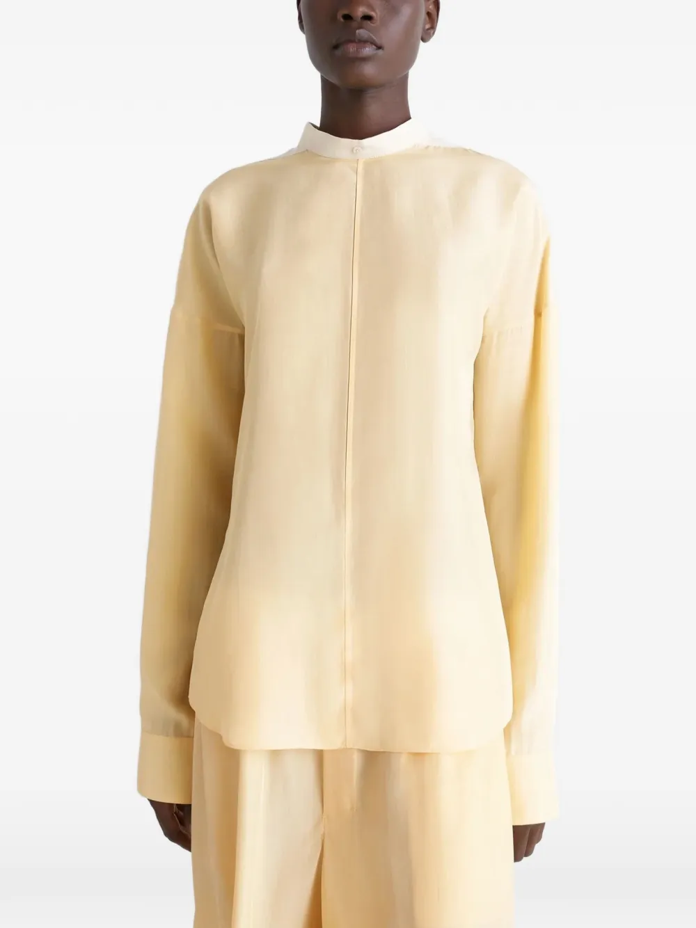 LEMAIRE buttoned long-sleeve blouse - Yellow