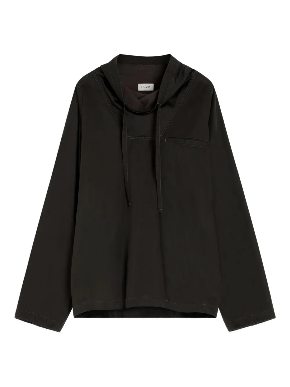 LEMAIRE sweat rayé à col cheminée | marron | Image 1