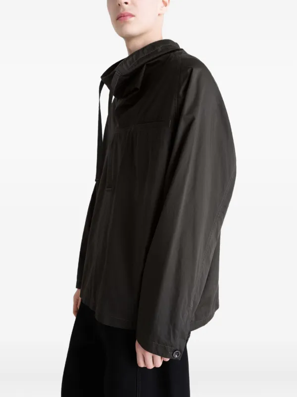 LEMAIRE funnel-neck Sweatshirt | Brown | FARFETCH AO
