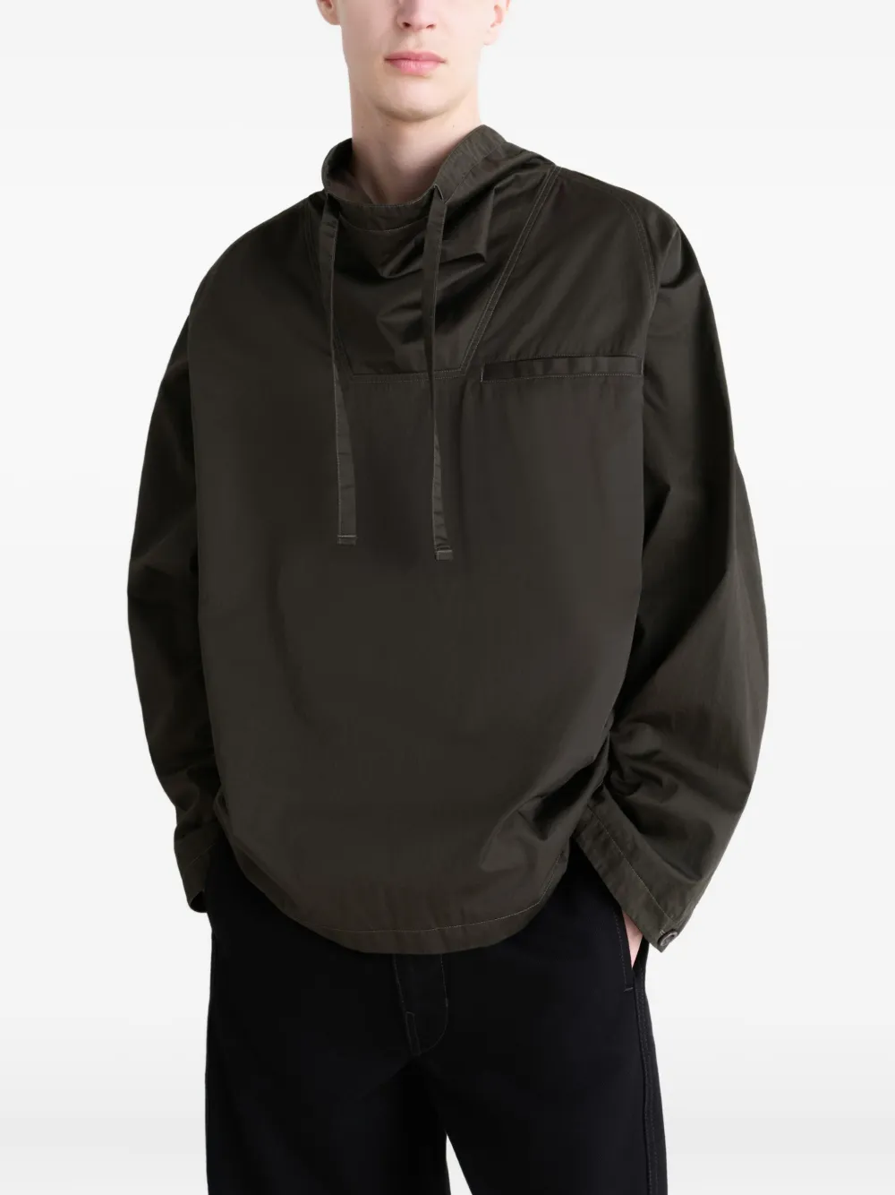 LEMAIRE Sweater met trechterhals Bruin