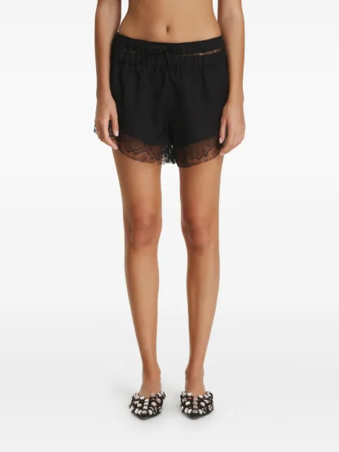 PNK shorts con ribete de encaje