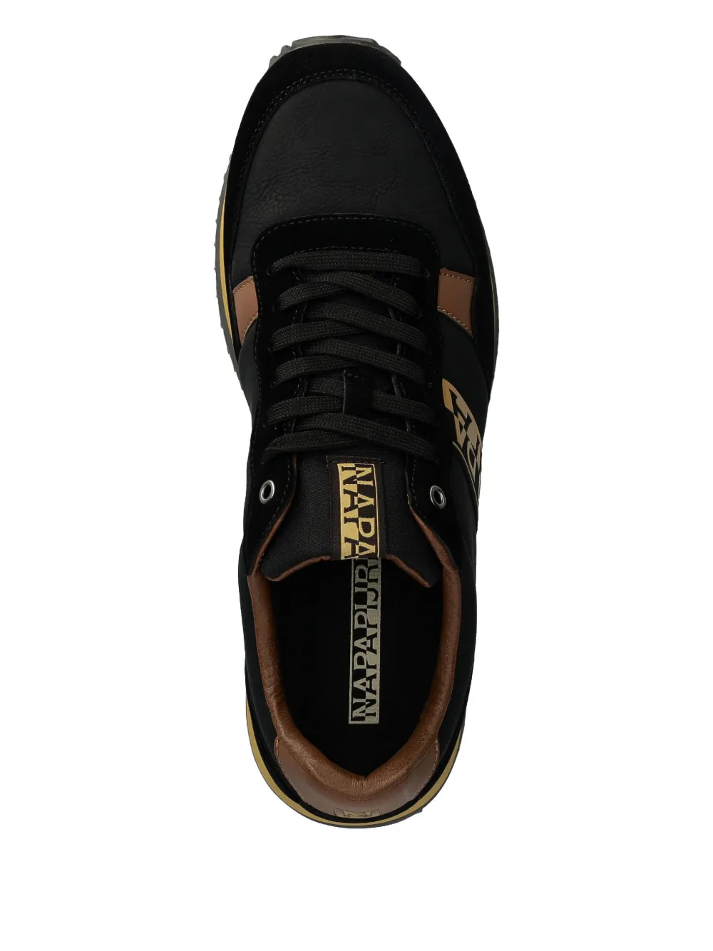 Napapijri logo-print sneakers Zwart