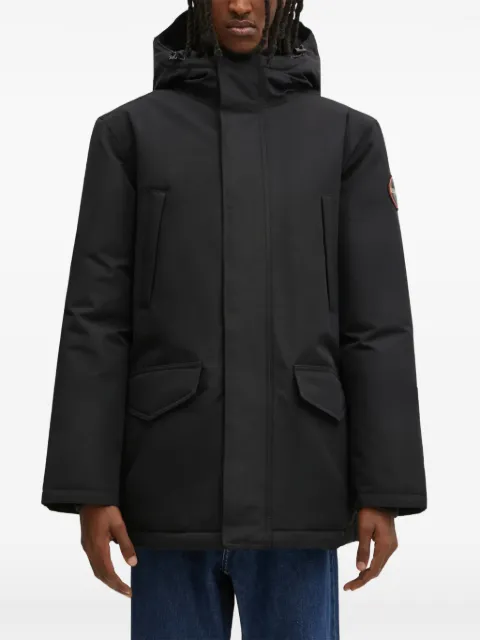 Napapijri logo-patch hooded jacket