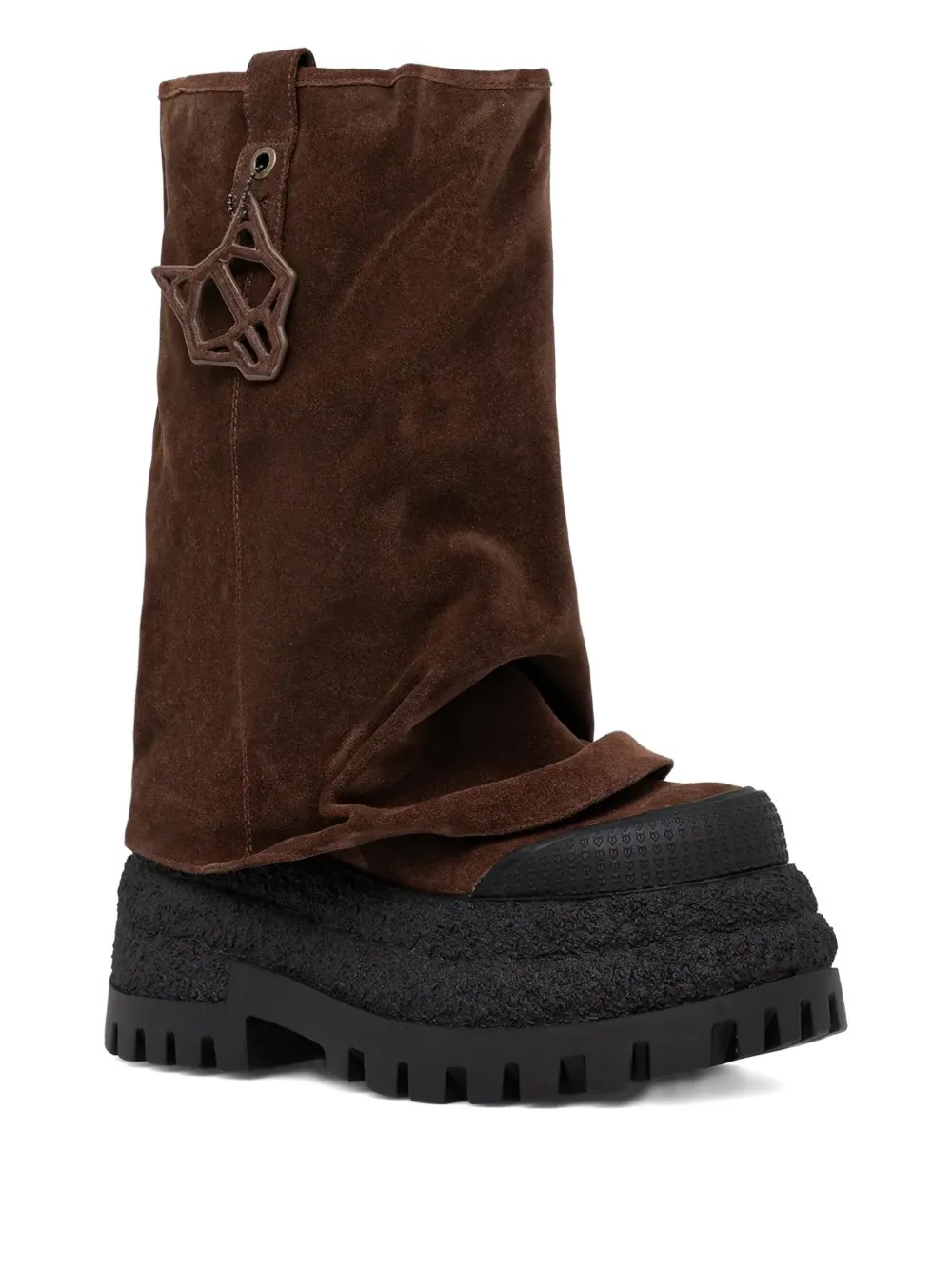 Naked Wolfe 90mm Disturb Suede Boots In Brown