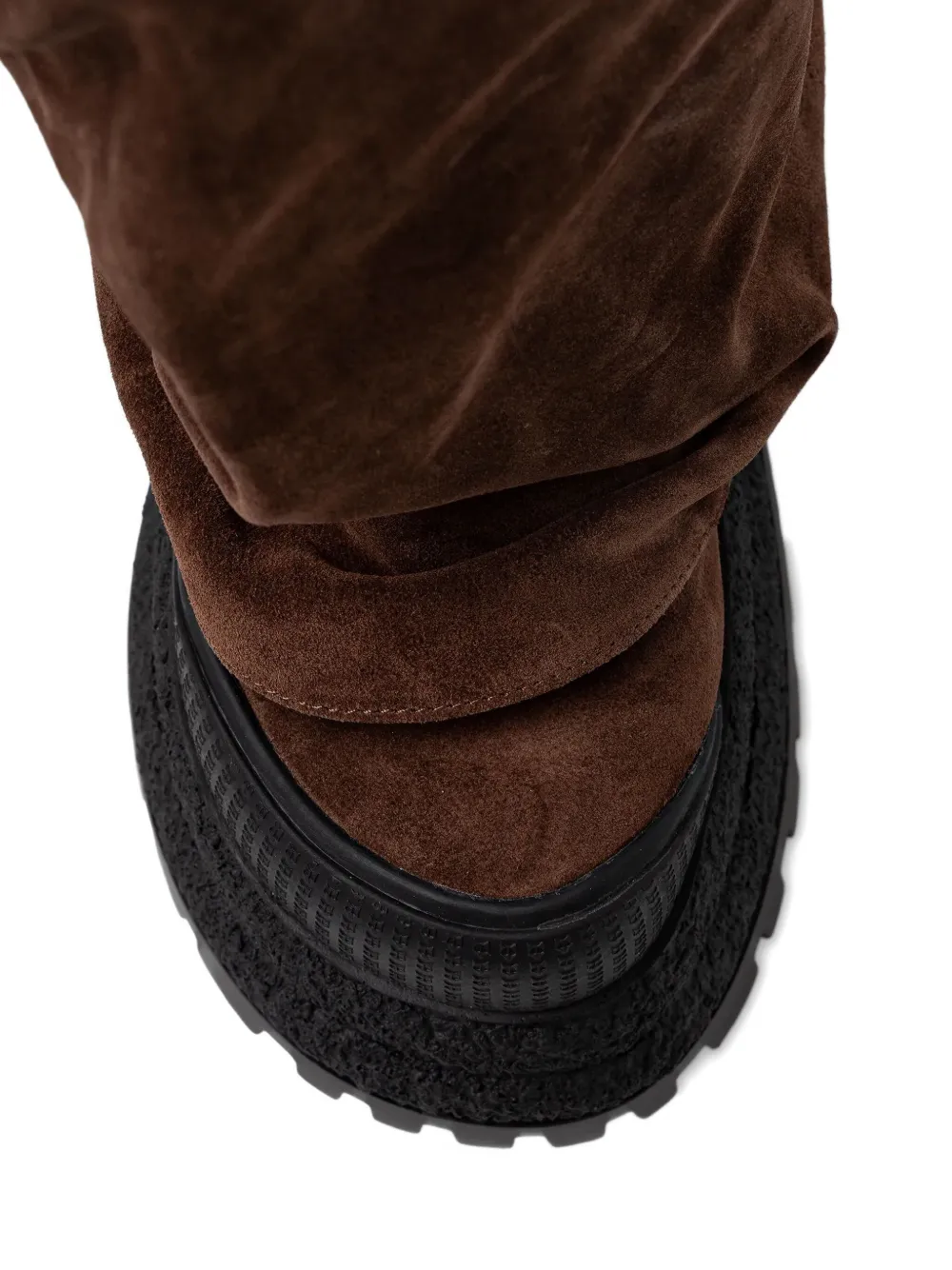 Naked Wolfe 90mm Disturb Suede Boots In Brown