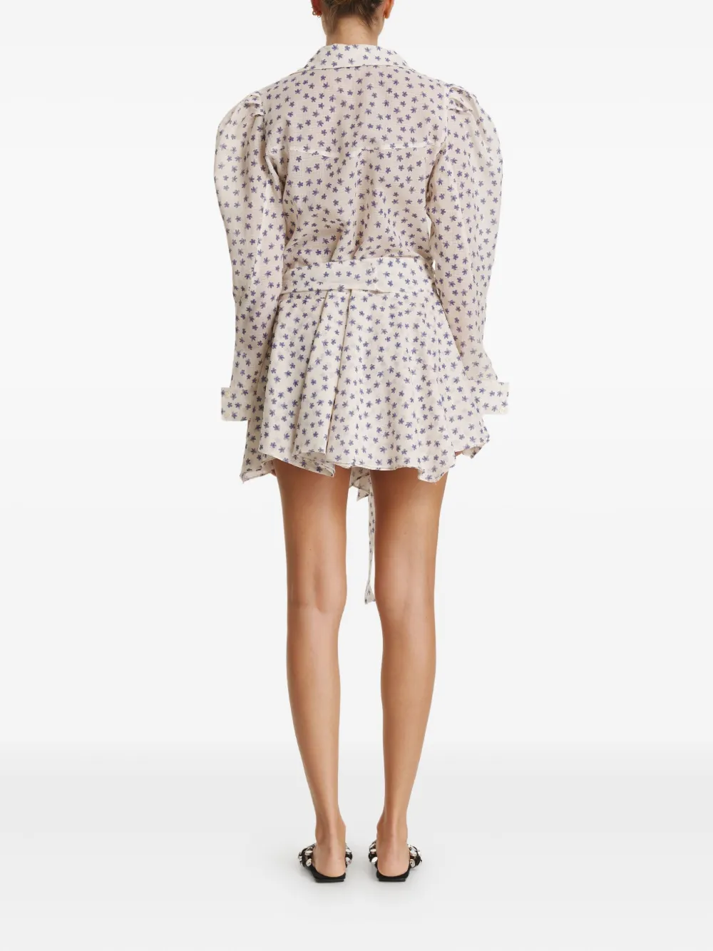 Floral Puff-Sleeve Dress