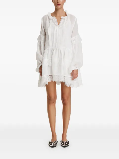 PNK lace-tiered mini dress