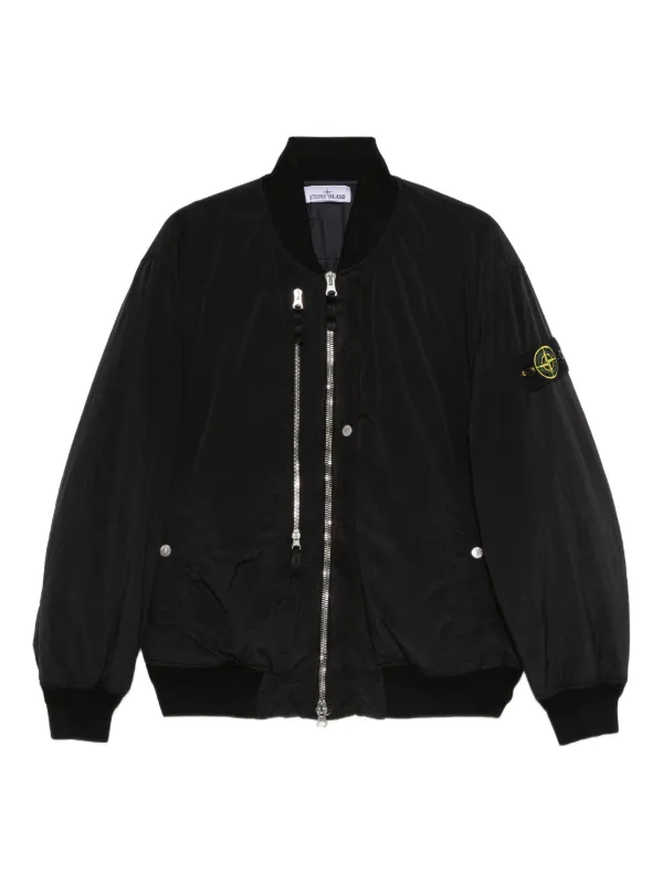 STONE  ボンバージャケット ブラック Stone Island コンパスバッジ ボンバージャケット | ブラック