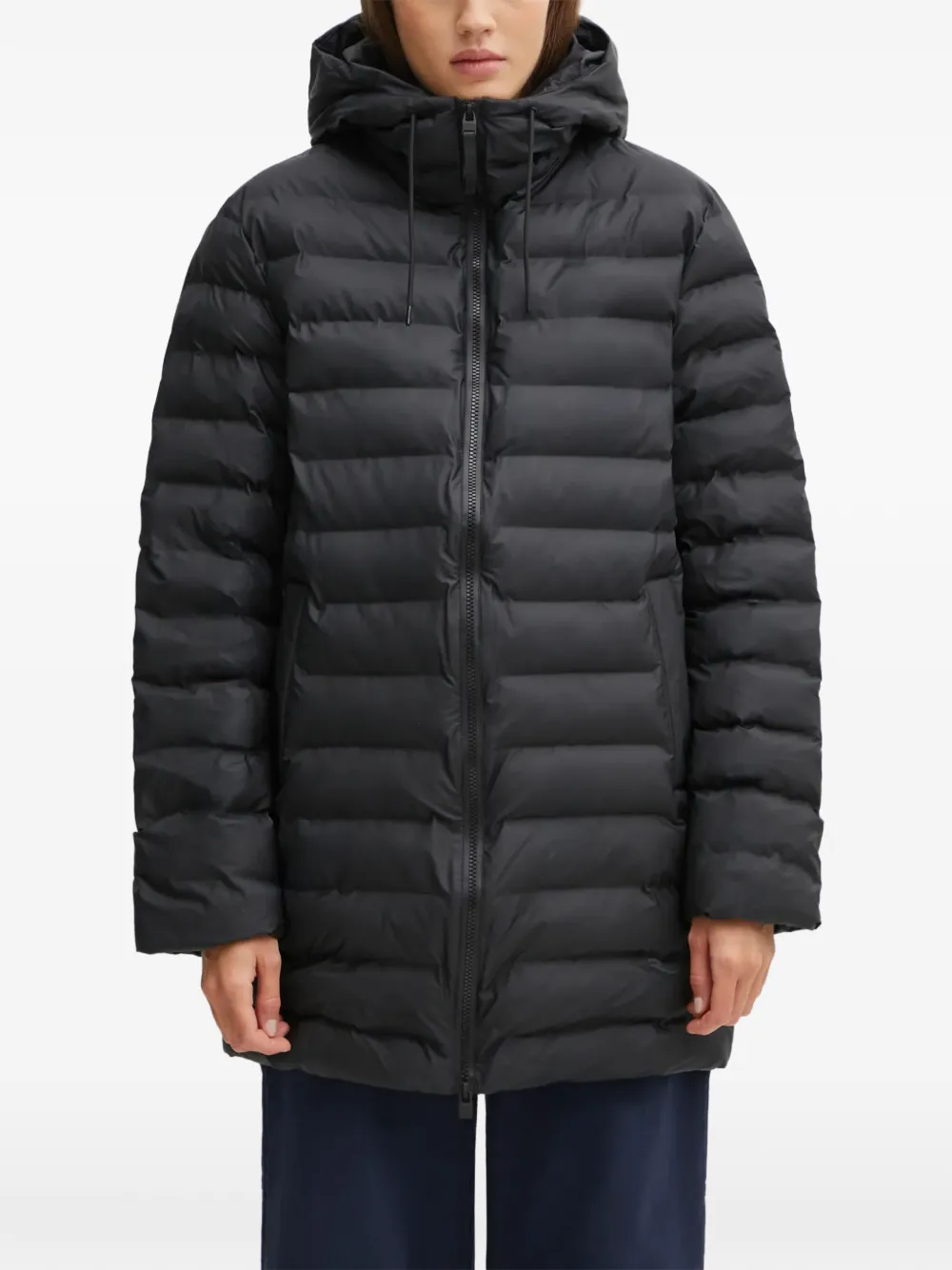 Rains Lohja W3T3 hooded padded jacket - Nero