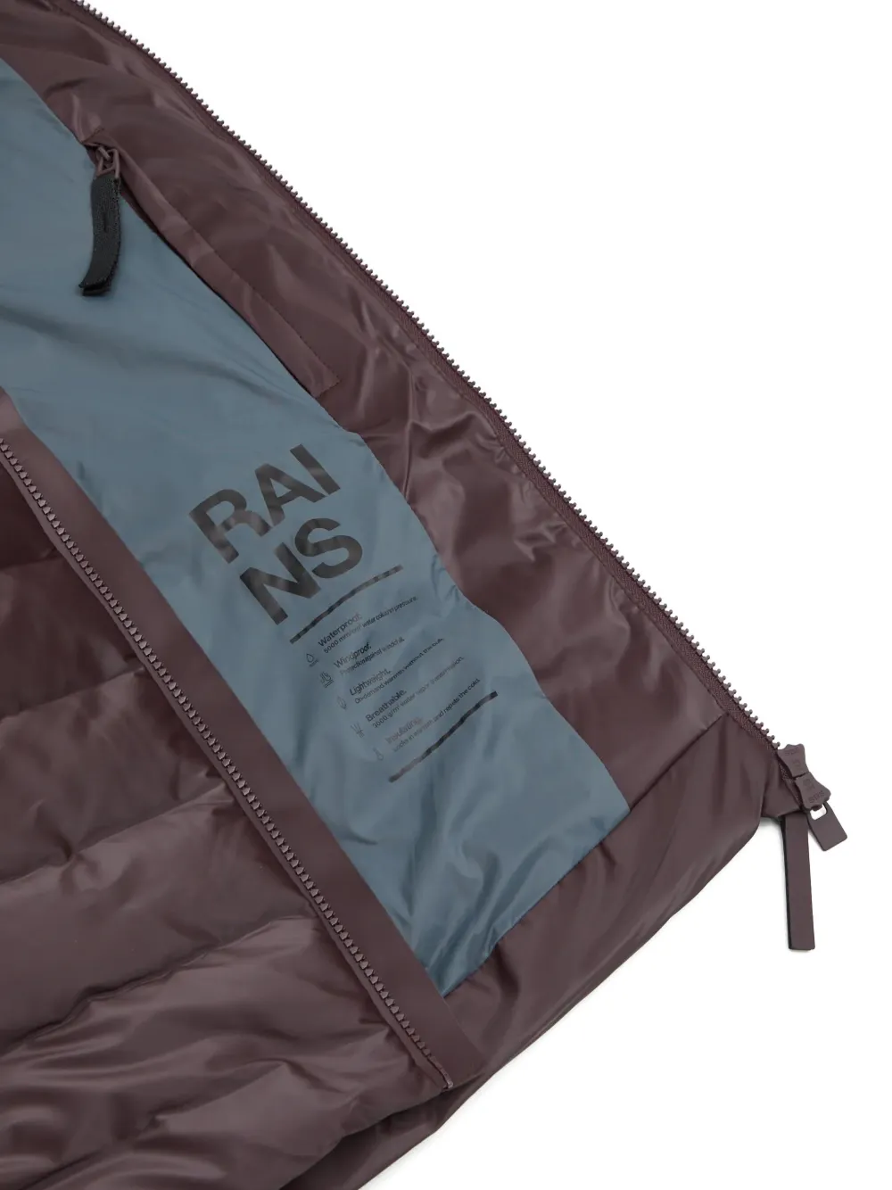 Rains Lohja W3T2 donsjack met capuchon Paars