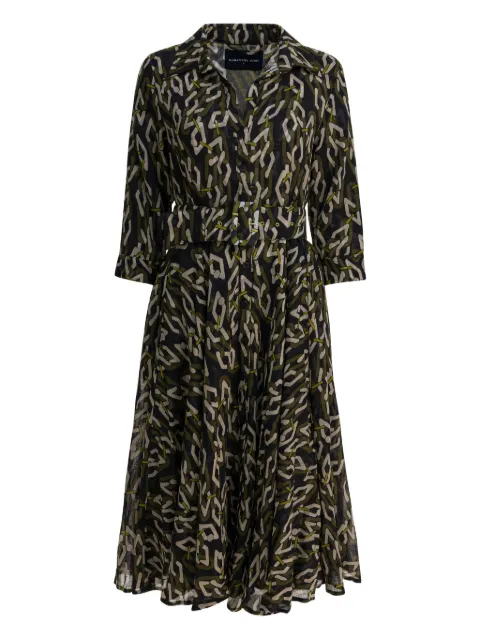 Samantha Sung belted printed dress