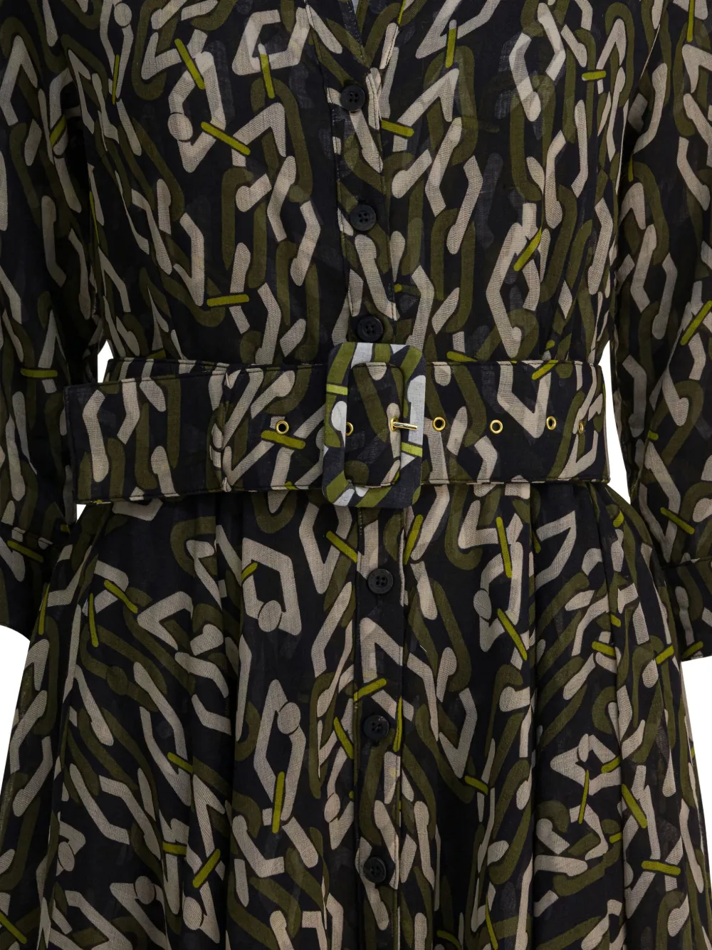 Samantha Sung Jurk met print Zwart
