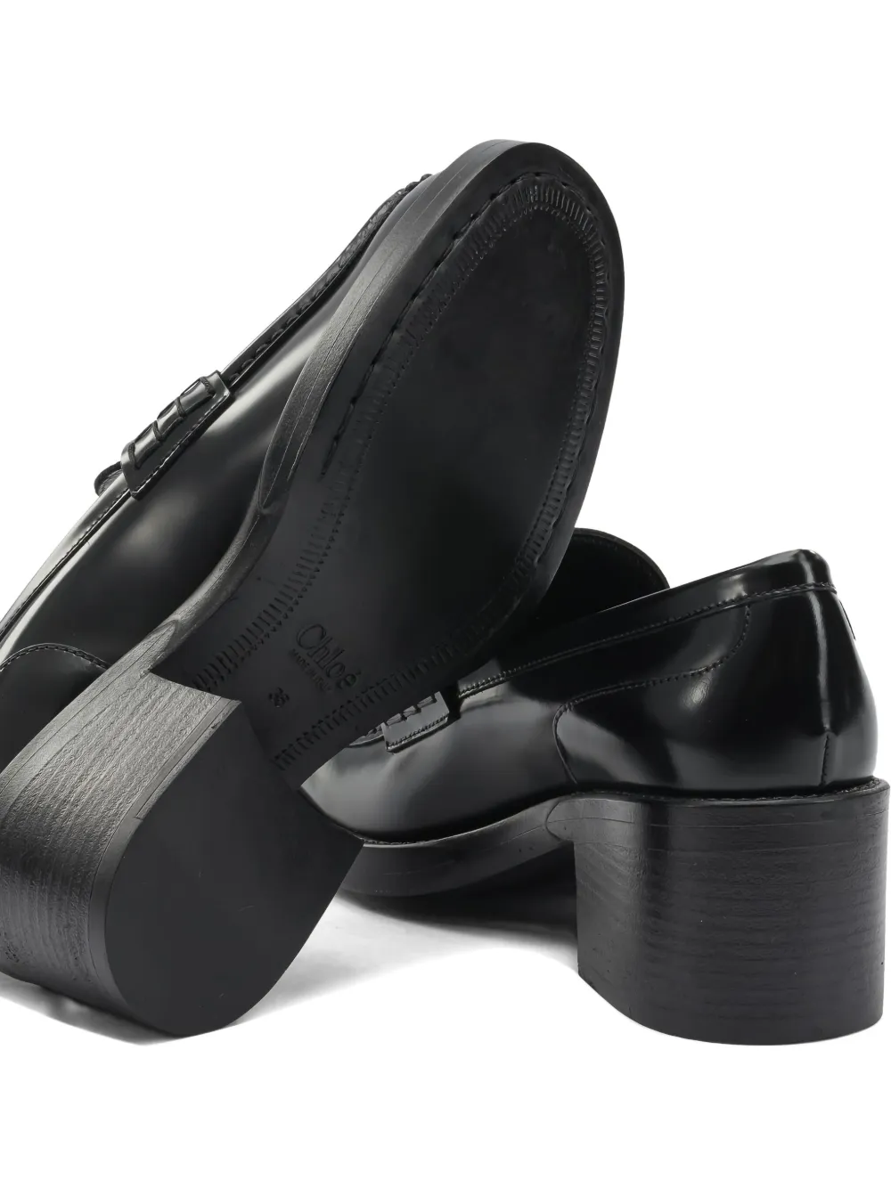 Chloé Dakota 60 Brushed Leather Pumps In Black