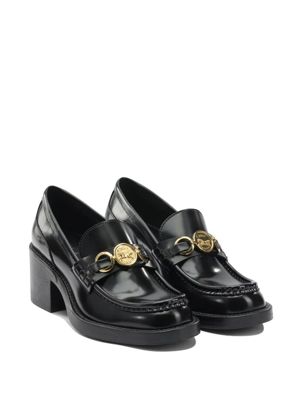 Chloé Medallion loafers met hak Zwart
