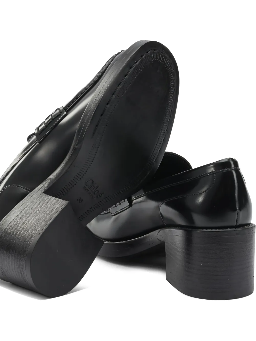 Chloé Medallion loafers met hak Zwart