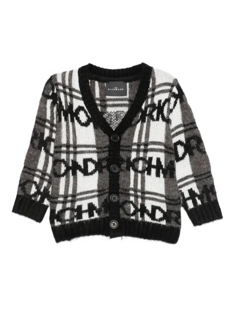 John Richmond Junior checked button-up cardigan