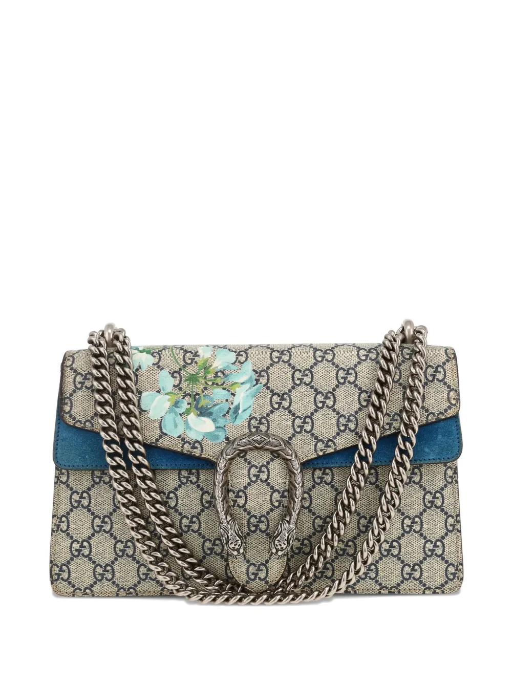Pre-owned Gucci 2020's Dionysus Floral-print Shoulder Bag In Neutral