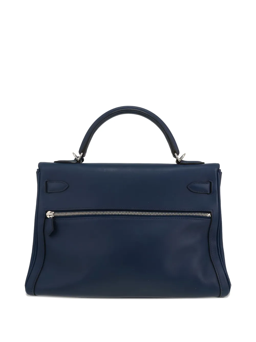 Pre-owned Hermes 2010 Kelly Lakis Tote Bag In Blue