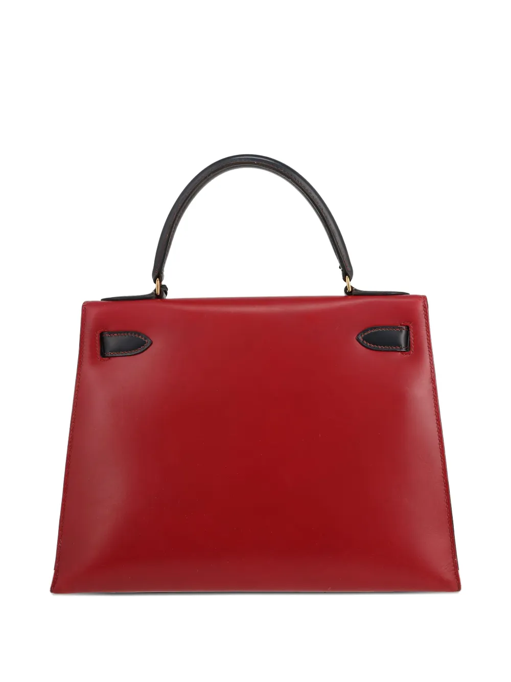 Pre-owned Hermes 1988 Kelly 28 Leather Tote Bag In Red