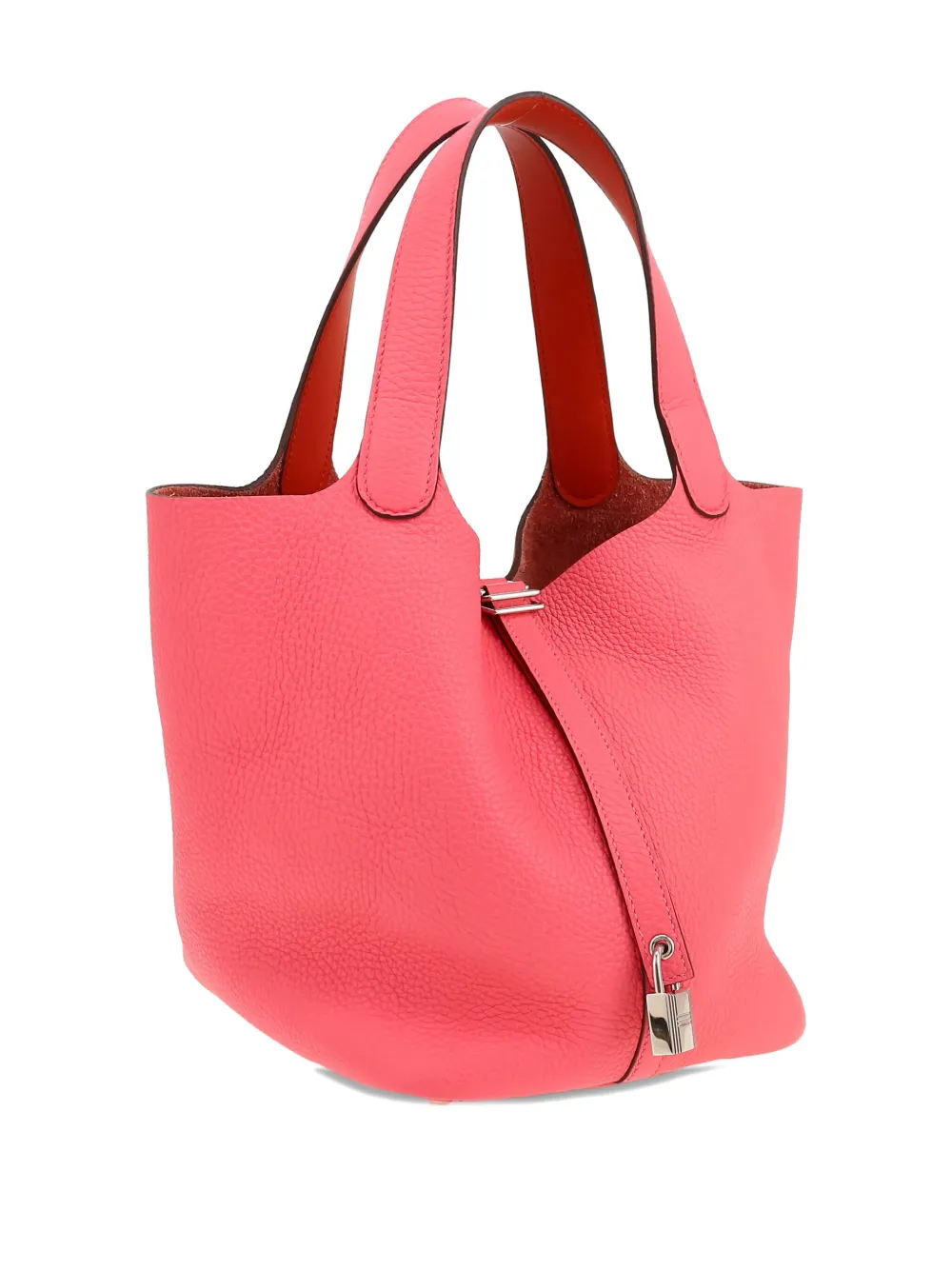 Pre-owned Hermes 2015 Picotin 22 Leather Shoulder Bag In Pink