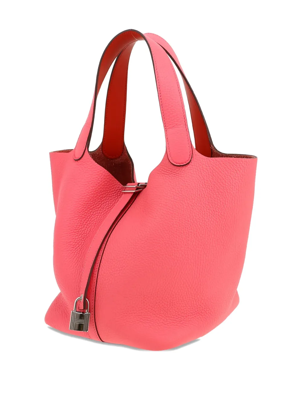 Pre-owned Hermes 2015 Picotin 22 Leather Shoulder Bag In Pink