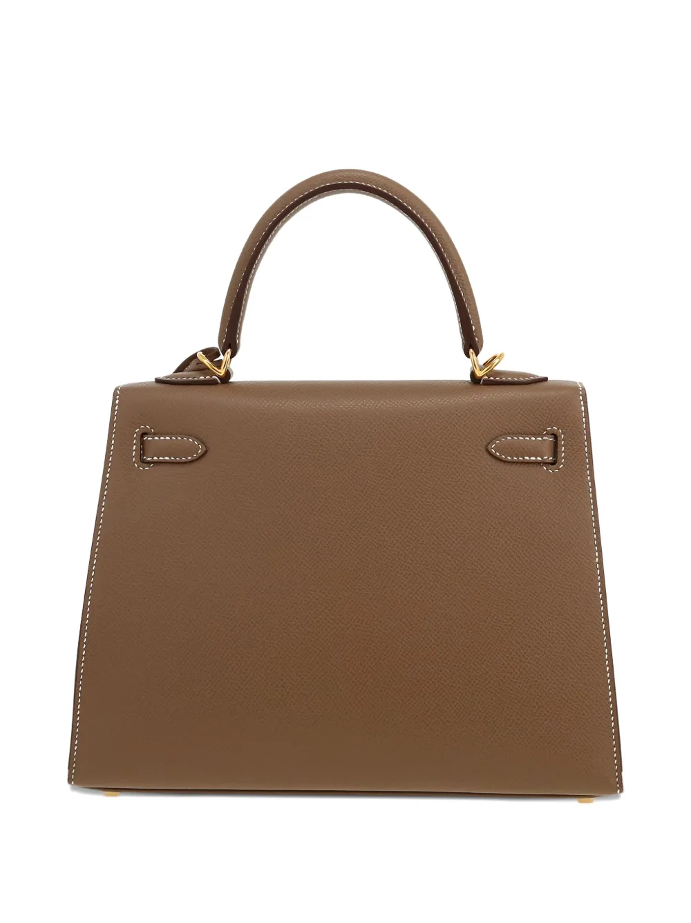 Pre-owned Hermes 2025 Kelly 25 Leather Tote Bag In Brown