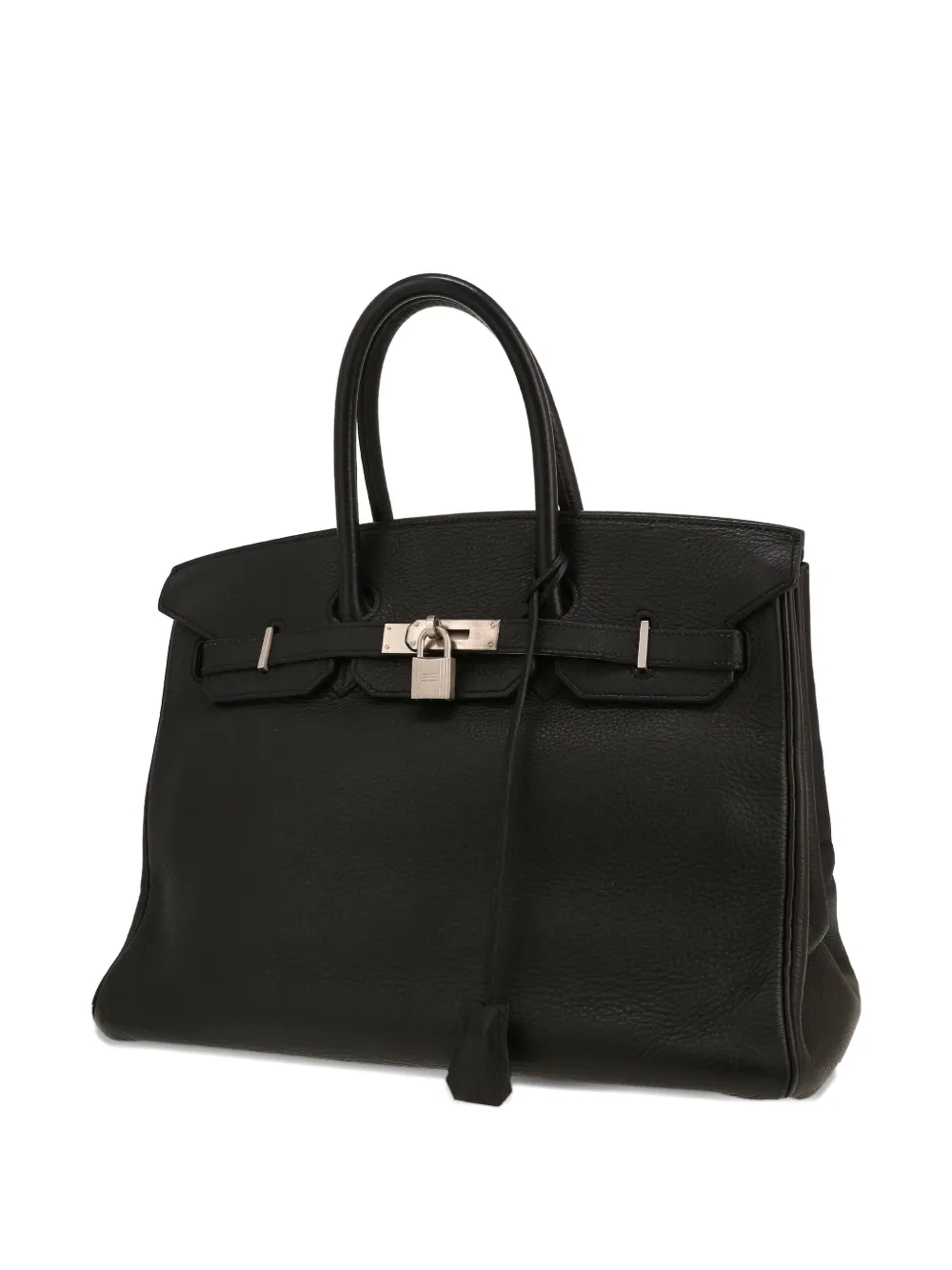 Pre-owned Hermes 2000 Birkin 35 Leather Tote Bag In Black