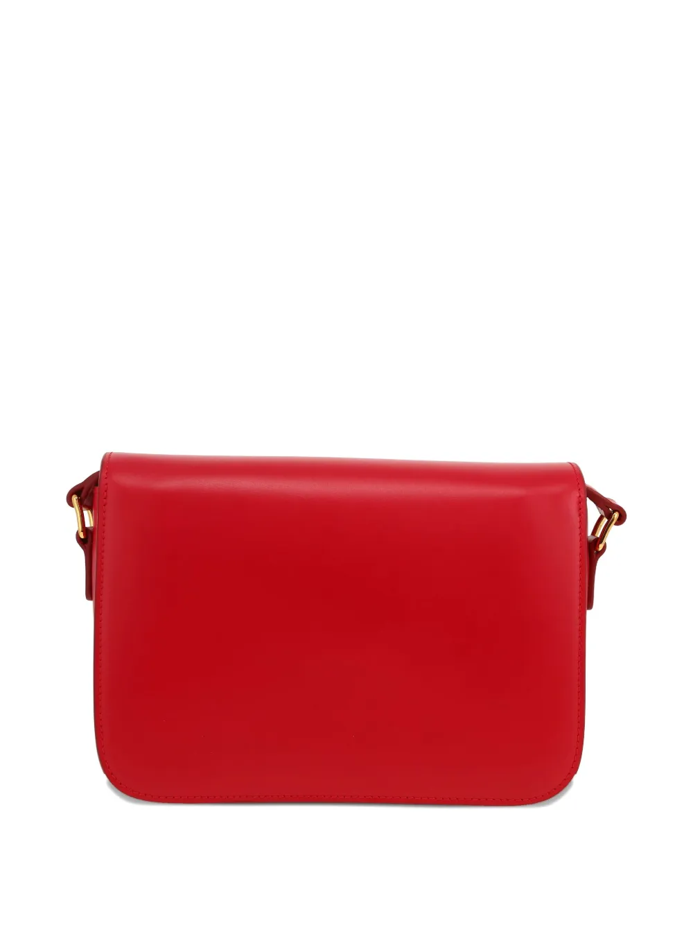 Pre-owned Celine 2020s Medium Triomphe Adjustable-stap Leather Shoulder Bag In Red