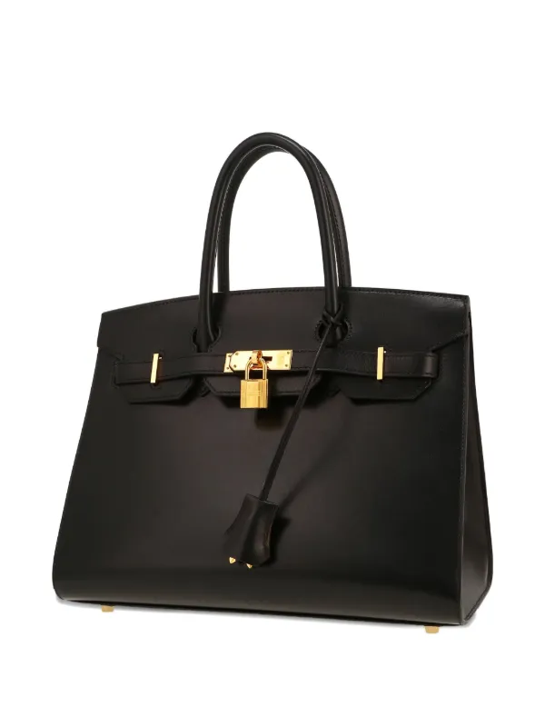 HERMES Birkin ブラック レザー ハンドバッグ 即決価格 Hermès Pre-Owned 2022 Birkin 30 Leather Handbag | Black | FARFETCH