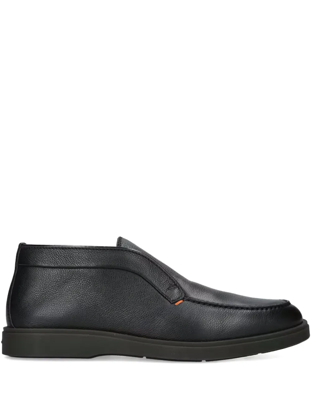 Santoni Leren loafers Zwart