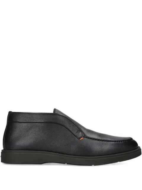 Santoni leather slip-on loafers